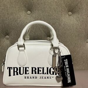 True Religion White Satchel Bag